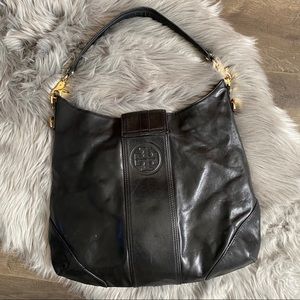 Tory Burch Leather Black Hobo shoulder bag